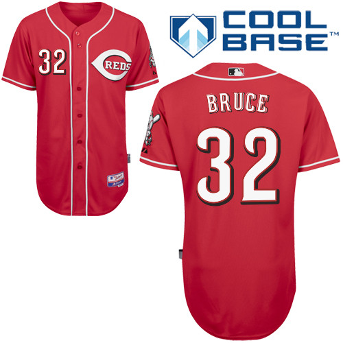 Jay Bruce #32 MLB Jersey-Cincinnati Reds Men's Authentic Alternate Red Cool Base Baseball Jersey